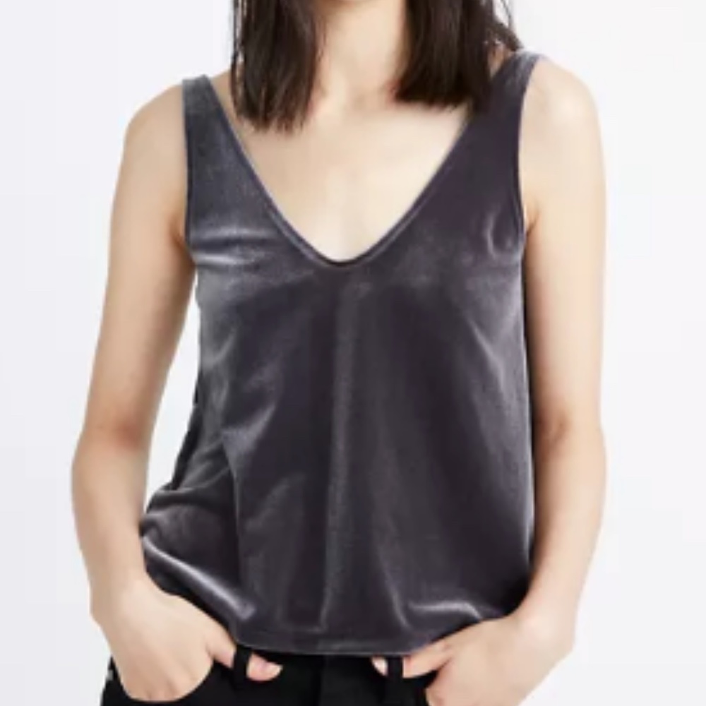 Madewell velvet tank top